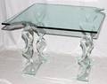 LAUREL FYFE CONTEMPORARY GLASS DINING TABLE