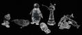 SWAROVSKI CUT CRYSTAL FIGURES 6 PCS