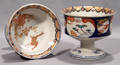 3088 JAPANESE ENAMELED STEMMED PORCELAIN BOWLS PAIR