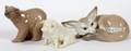 LLADRO  BELLEEK PORCELAIN ANIMAL FIGURES THREE