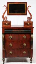 PAUL WEISE HANDPAINTED MAHOGANY DRESSER