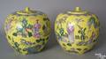 Pair of Chinese export ginger jars