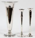 AMERICAN STERLING VASES THREE