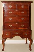 CHIPPENDALE YEW WOOD HIGHBOY C 1780