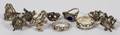 STERLING SILVER FROG AND TURTLE RINGS 10 PCS