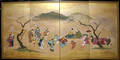 3136 JAPANESE PAINTED PAPER FOURPANEL SCREEN SUMMER