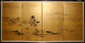 3135 JAPANESE PAINTED PAPER FOURPANEL SCREEN LANDSC