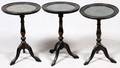 CHINOISERIE STYLE PEDESTAL TABLES THREE