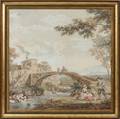 TAPESTRY LANDSCAPE W A BRIDGE