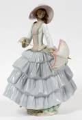 LLADRO PORCELAIN FIGURE A STROLL IN THE SUN