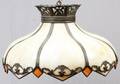 VINTAGE BENT GLASS CHANDELIER C 1900