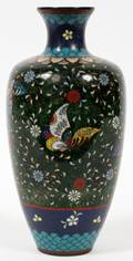 CHINESE CLOISONN W MICA VASE C 1850