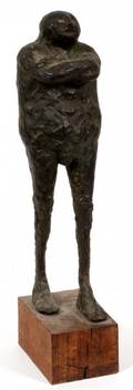PAUL SUTTMAN BRONZE STANDING MAN W FOLDED ARMS