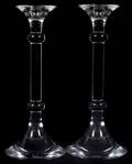 VAL ST LAMBERT CRYSTAL CANDLESTICKS PAIR