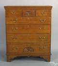 New England Chippendale walnut semi tall chest ca 1780
