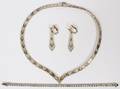 STERLING SILVER NECKLACE BRACELET AND EARRINGS