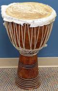 AFRICAN GOAT SKIN  WOOD TRIBAL DRUM