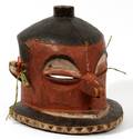 AFRICAN GIPHOGO CARVED HELMET MASK