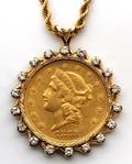 1883 20 DOLLAR GOLD PIECE PENDANT