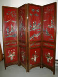 3151 CHINESE HARDSTONEMOUNTED FOURPANEL SCREEN 19TH