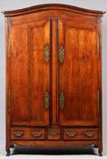 COUNTRY FRENCH CARVED WALNUT ARMOIRE C 17801800