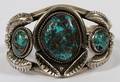 STERLING  TURQUOISE CUFF BRACELET