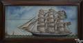 American carved and painted ship diorama ca 1900
