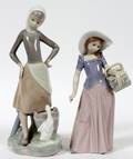 LLADRO PORCELAIN FIGURES OF YOUNG WOMEN TWO