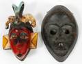 NIGERIAN CARVED WOOD MASKS 1920 2 PCS