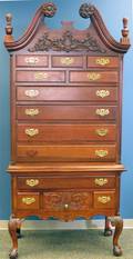 MAHOGANY 13 DRAWER HIGHBOY