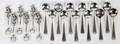 STERLING SALT SPOONS 18 PIECES