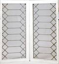LEADED GLASS WINDOWS PAIR