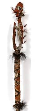 PAPUA NEW GUINEA CARVED STAFF