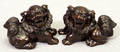3205 TEAKWOOD CARVED NETSUKI ANTIQUE PAIR H 1 12