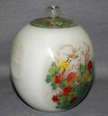 3210 CHINESE REVERSE PAINTED GLASS COVERED JAR EARLY