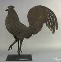 Cast iron rooster weathervane 20th c