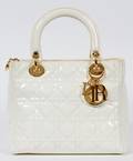 CHRISTIAN DIOR LEATHER CANNAGE LADY DIOR BAG