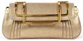 CHRISTIAN DIOR GOLD LEATHER EVENING BAG