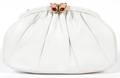 JUDITH LEIBER WHITE LEATHER BAG
