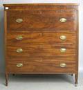 Pennsylvania Sheraton mahogany chest of drawers