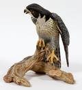 SAMUEL PALAZZO BISQUE FIGURE PEREGRINE FALCON