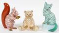 HEREND PORCELAIN ANIMALS THREE