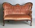 Victorian walnut love seat
