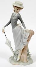 LLADRO BISQUE FIGURE YOUNG LADY IN TROUBLE