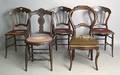 Five Victorian chairs
