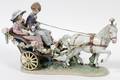 LLADRO PORCELAIN FIGURE GROUP A RIDE IN THE PARK