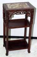 3263 CHINESE ROSEWOOD HAND CARVED PEDESTAL H 31