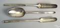 Three English silver marrow scoops ca 1770  1771 ca 17661767 and ca 17681769