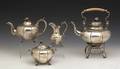 Boston coin silver 4piece tea service ca 1850