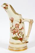 ROYAL WORCESTER PORCELAIN TUSK SHAPE JUG 1890